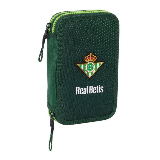Plumier Doble Pequeño 28 Piezas Water Resistant Real Betis Balompie 12,5 x 19,5 x 4 cm.