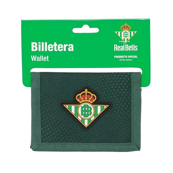 Billetera Con Cabecera Resistente Agua Real Betis Balompie 12,5 x 9,5 x 1 cm.