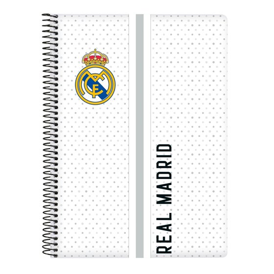 Libreta Cuarto 80 H. Tapas Duras Real Madrid 1ª Equip. 24/25 15,5 x 22 x 1 cm.