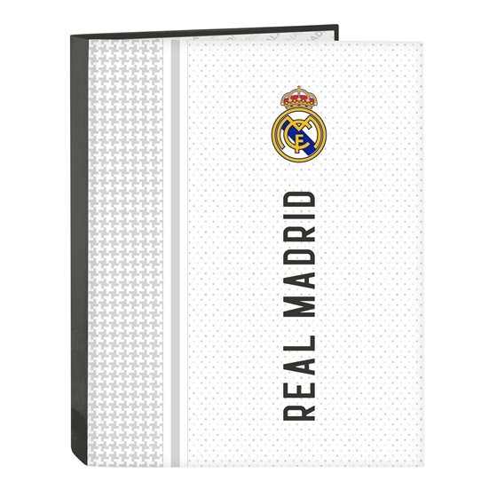 Carpeta Folio 4 Anillas Mixtas Real Madrid 1ª Equip. 24/25 26,5 x 33 x 4 cm.