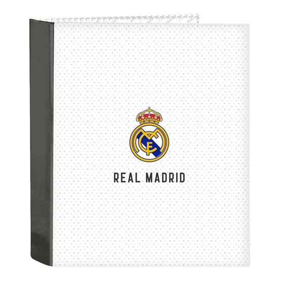 Carpeta Folio 4 Anillas 35Mm Lomo Ancho Real Madrid 1ª Equip. 24/25 27 x 33 x 6 cm.