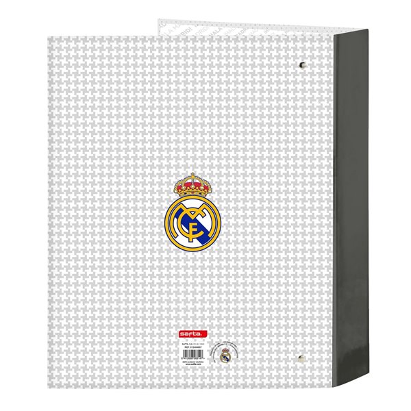Carpeta Folio 4 Anillas 35Mm Lomo Ancho Real Madrid 1ª Equip. 24/25 27 x 33 x 6 cm.