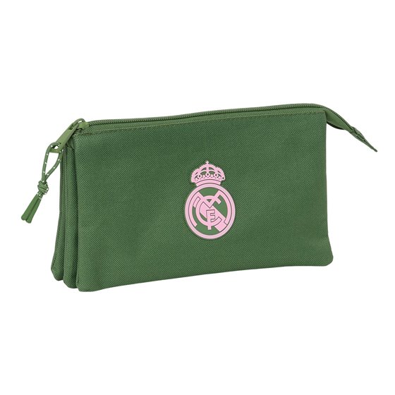 Portatodo Triple Real Madrid Chica Caqui 22 x 12 x 3 cm.