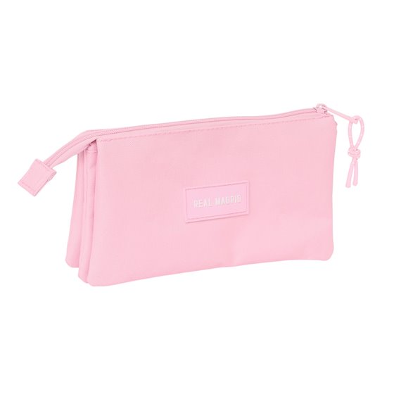 Portatodo Triple Real Madrid Chica Rosa 22 x 12 x 3 cm.