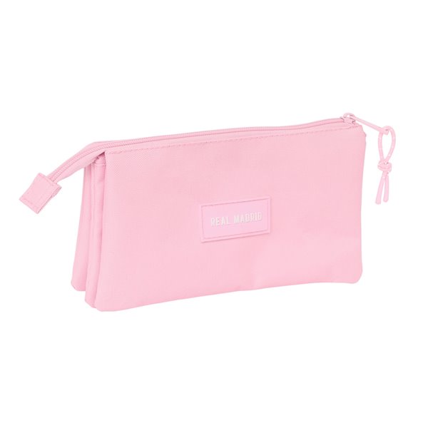 Portatodo Triple Real Madrid Chica Rosa 22 x 12 x 3 cm.