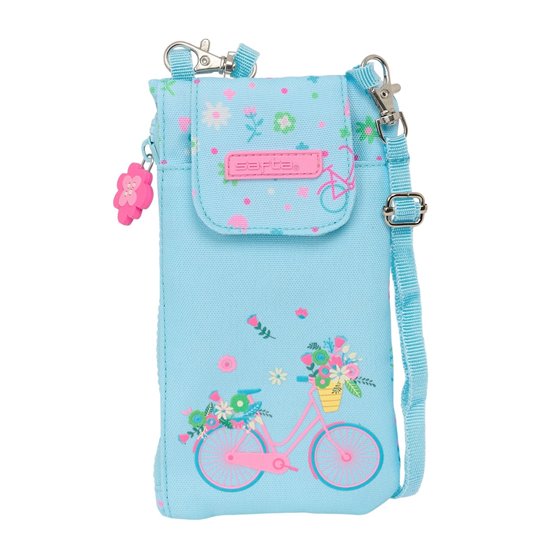 Monedero Portamovil Reciclado Safta "Bicicleta" 10 x 19 cm.