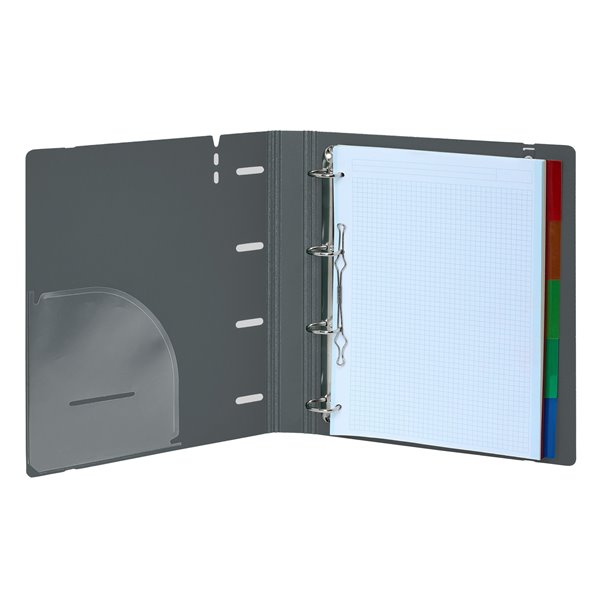 Carpeblock Pp Foam 4 Anillas 35 Mm Con Recambio Safta "Dark Grey" 27 x 32 x 4 cm.