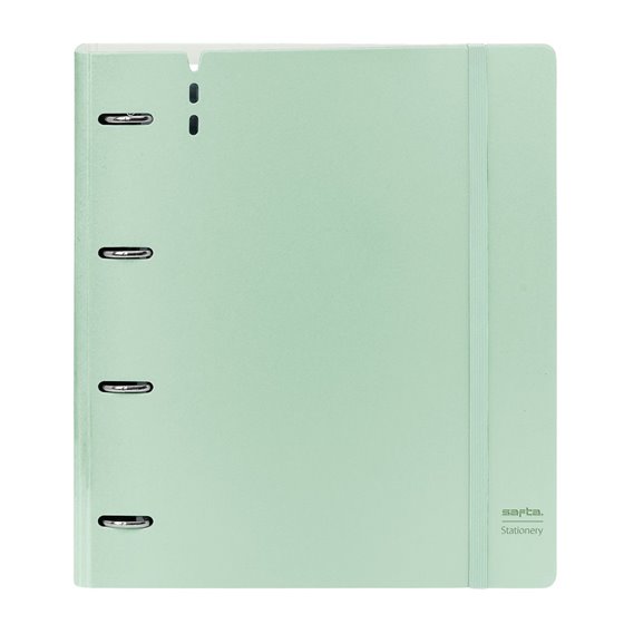 Carpeblock Pp Foam 4 Anillas 35 Mm Con Recambio Safta "Light Green" 27 x 32 x 4 cm.