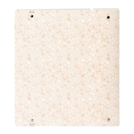 Carpeblock Pp Foam 4 Anillas 35 Mm Con Recambio Safta "Light Pink Flowers" 27 x 32 x 4 cm.