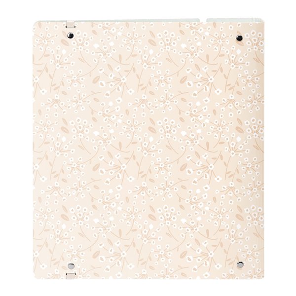 Carpeblock Pp Foam 4 Anillas 35 Mm Con Recambio Safta "Light Pink Flowers" 27 x 32 x 4 cm.