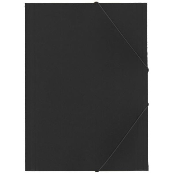 Carpeta Gomas Solapas MARIOLA Cartón Brillo Folio Negro