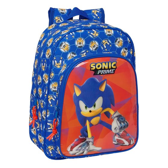 Mochila Infantil Adaptable A Carro Sonic "Prime" 26 x 34 x 11 cm.