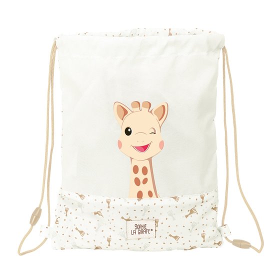 Saco Plano Junior Sophie La Girafe Honey 26 x 34 x 1 cm.