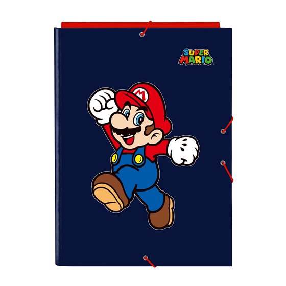 Carpeta Folio 3 Solapas Super Mario "World" 26 x 33,5 x 2,5 cm.