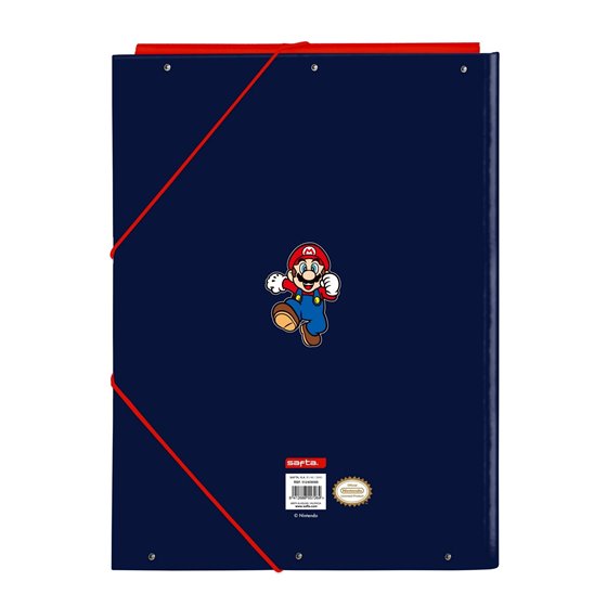 Carpeta Folio 3 Solapas Super Mario "World" 26 x 33,5 x 2,5 cm.