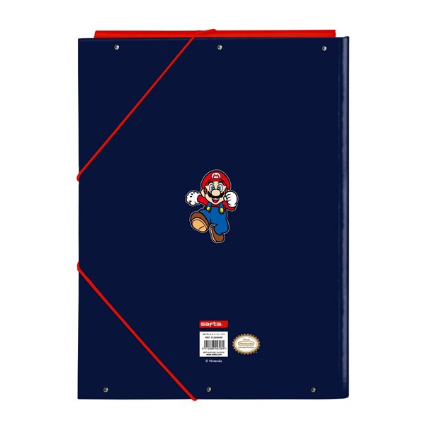 Carpeta Folio 3 Solapas Super Mario "World" 26 x 33,5 x 2,5 cm.