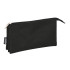 Bolsa Para Lapices Triple Negro 22 x 12 x 3 cm.