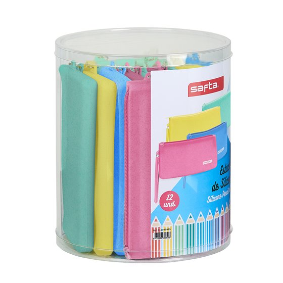 Set 12 Portatodos Planos Silicona Surtidos Safta Silicone Glitter 19,5 x 23 cm.