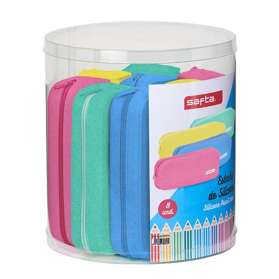 Set 8 Portatodos Cuadrados Silicona Surtidos Safta Silicone Glitter 27 x 23 cm.