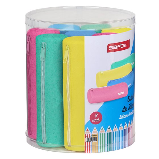 Set 8 Portatodos Redondos Silicona Surtidos Safta Silicone Glitter 19,5 x 23 x 19,5 cm.