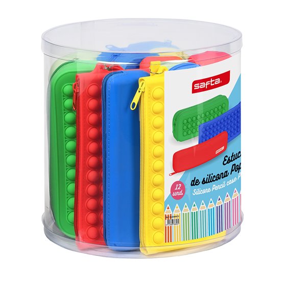 Set 12 Portatodos Silicona Surtidos Red Pop It 22,7 x 23 x 22,7 cm.