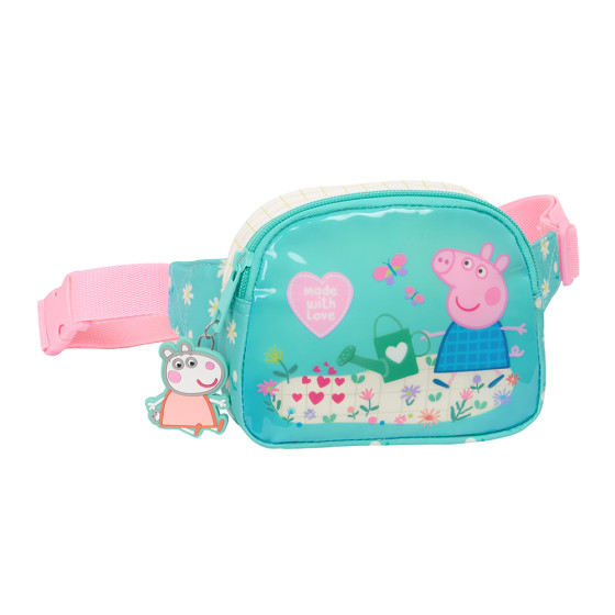 Riñonera Infantil Niña Peppa Pig "Pretty Flowers" 14 x 11 x 4 cm.