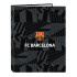 Carpeta Folio 4 Anillas F.C.Barcelona "Black" 26,5 x 33 x 4 cm.
