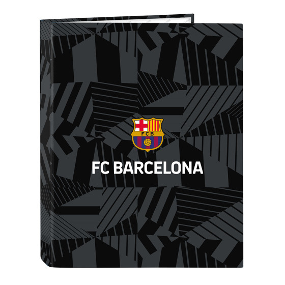 Carpeta Folio 4 Anillas F.C.Barcelona "Black" 26,5 x 33 x 4 cm.