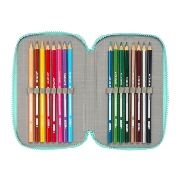 Plumier Triple 37 Piezas Vaiana 12,5 x 19,5 x 5,5 cm.