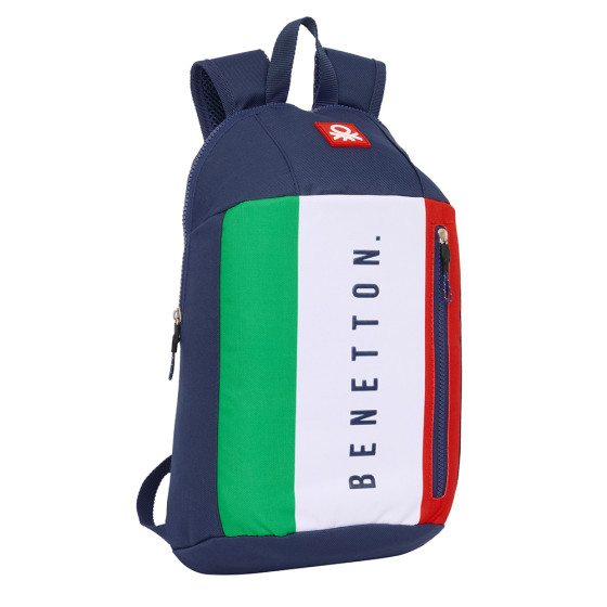 Mini Mochila Cremallera Vertical Benetton "Flag" 22 x 39 x 10 cm.