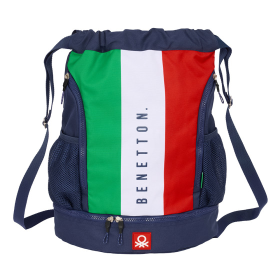 Saco Mochila Benetton "Flag" 35 x 40 cm.