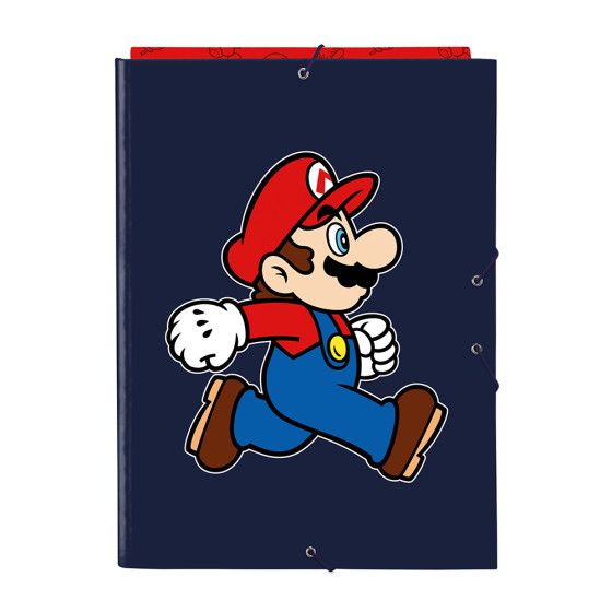 Carpeta Folio 3 Solapas Super Mario "Trick" 26 x 33,5 x 2,5 cm.