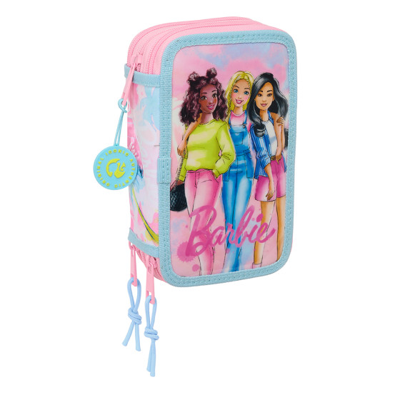 Plumier Triple 37 Piezas Barbie "Painterly" 12,5 x 19,5 x 5,5 cm.