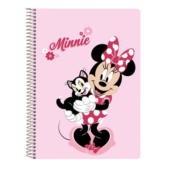 Libreta Cuarto 80 Hojas Tapas Duras Minnie Mouse "Naive" 15,5 x 22 cm.