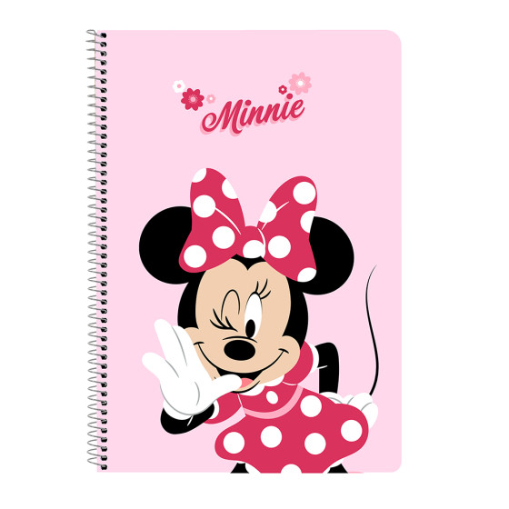 Libreta Folio 80 Hojas Tapas Duras Minnie Mouse "Naive" 21,5 x 31 cm.