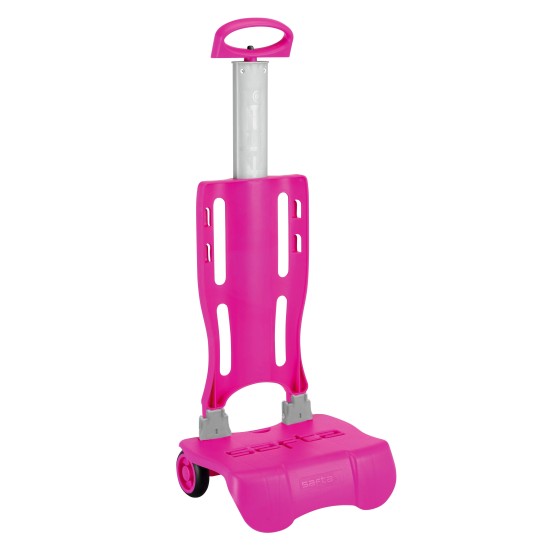 Carro Escolar Portamochila SAFTA Plegable Fucsia 29,5 x 23 x