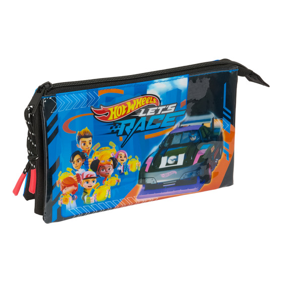 Portatodo Triple Hot Wheels "Let'S Race" 22 x 12 x 3 cm.