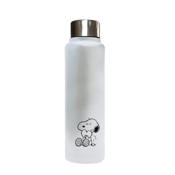 Botella Termo Acero Inoxidable 500Ml Snoopy "Love" 7 x 22,5 cm.