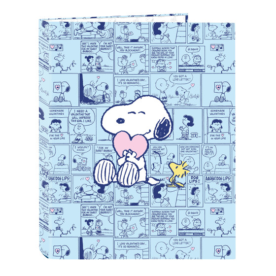 Carpeta Folio 4 Anillas Snoopy "Love" 26,5 x 33 x 4 cm.