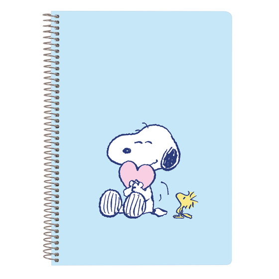 Libreta Cuarto 80 Hojas Tapas Duras 1Diseñ Snoopy "Love" 15,5 x 22 cm.