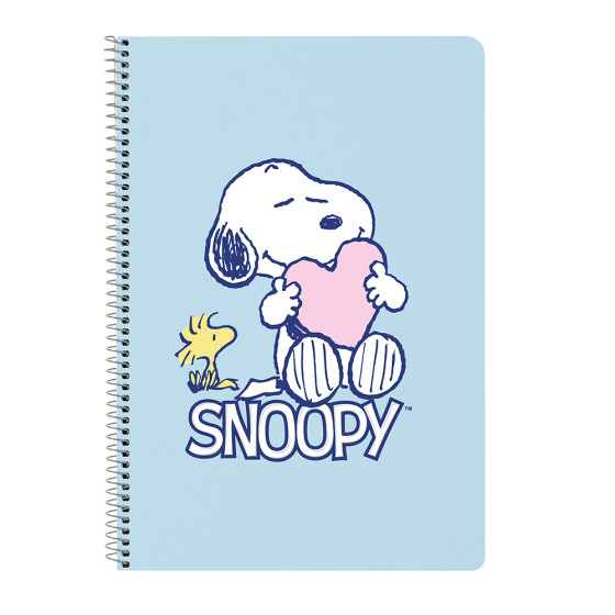Libreta Folio 80 Hojas Tapas Duras 1Diseño Snoopy "Love" 21,5 x 31 cm.