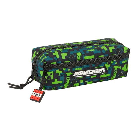 Portatodo Triple Peq. C/Goma Elast. 20Cm Minecraft "Tnt" 22 x 8,5 x 6 cm.