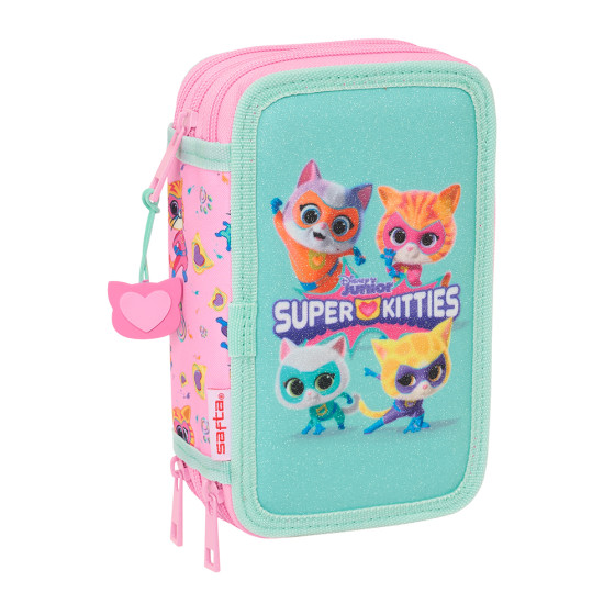 Plumier Triple 37 Piezas Superkitties 12,5 x 19,5 x 5,5 cm.