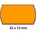 Etiquetas METO Onduladas 22 x 12 mm. Lisa Naranja Rollo x1500