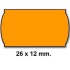 Etiquetas METO Onduladas 26 x 12 mm. Lisa Naranja Rollo x1500
