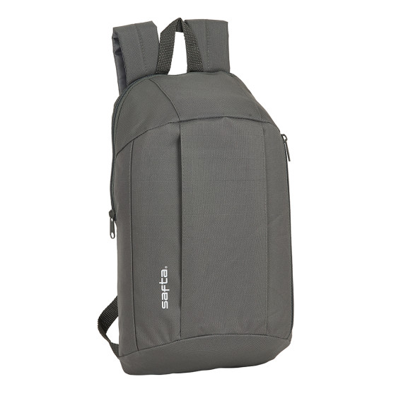 Mini Mochila Bolsillo Vertical Safta Gris Humo 22 x 39 x 10 cm.