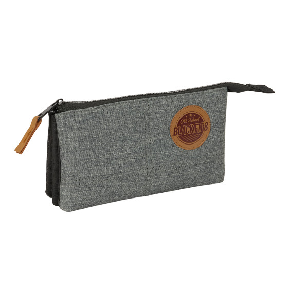 Portatodo Triple Reciclado Blackfit8 "Old School" 22 x 12 x 3 cm.