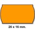 Etiquetas METO Onduladas 26 x 16 mm. Lisa Naranja Rollo x1200