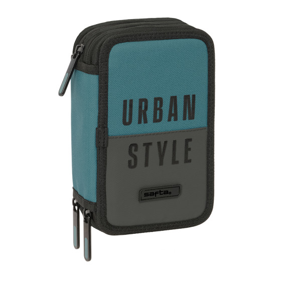Plumier Triple 37 Piezas Safta "Urban Style" 12,5 x 19,5 x 5,5 cm.
