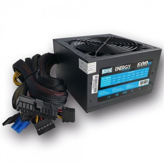 3Go Energy PS601SX - Fuente de alimentación - 600W - 24pin - Vent. 12cm - 5xSATA - 1xPCIx - 8pin - PFC Pasivo